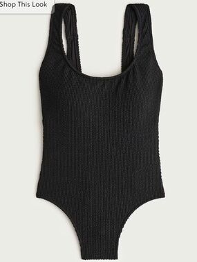 J. Crew Claudia Scrunchie One Piece - Black Size 6 NWT
